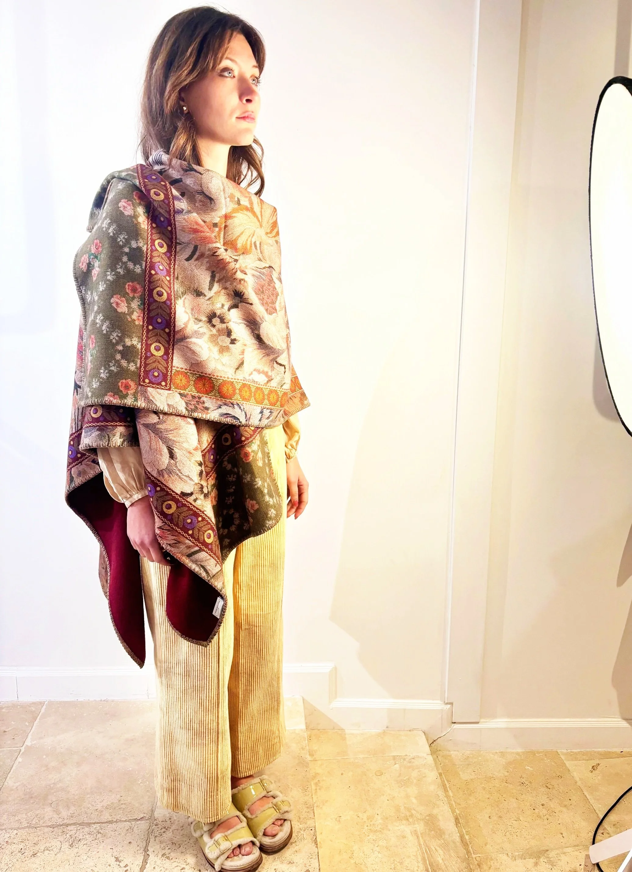PIERRE-LOUIS MASCIA REVERSIBLE PONCHO MADE IN SOFT WOOL — SHOP OFF